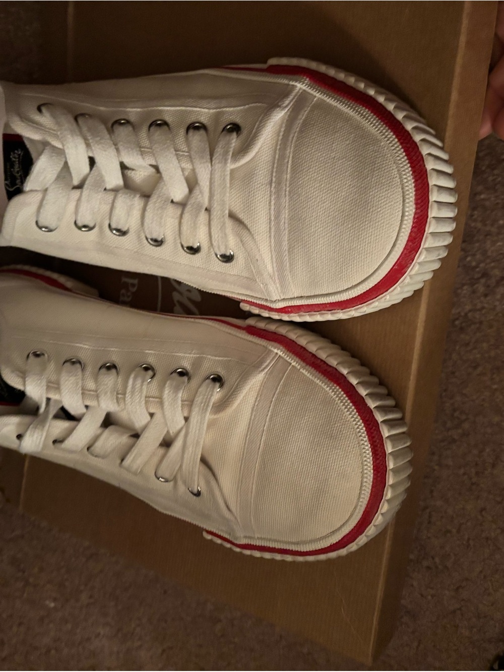 Christian Louboutin Brown Logo box and Sneakers